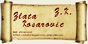 Zlata Košarović vizit kartica